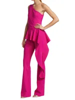 Kincso One-Shoulder Peplum Jumpsuit