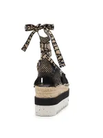 Gaia Logo Canvas Platform Espadrilles