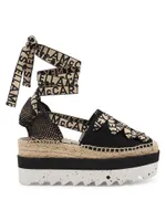 Gaia Logo Canvas Platform Espadrilles