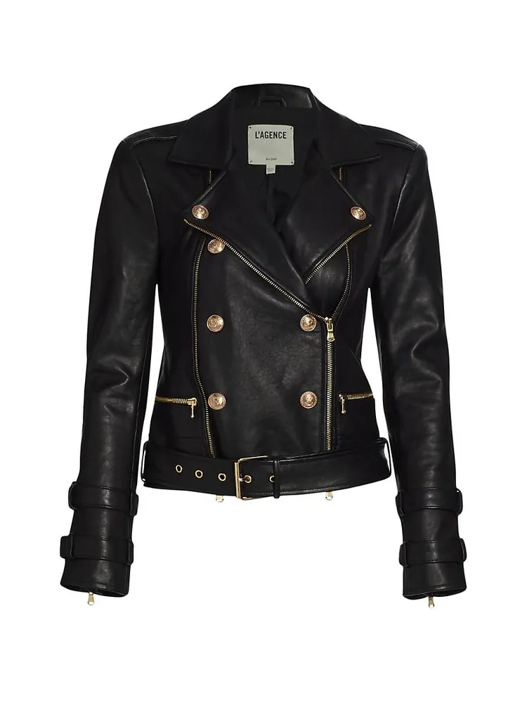 Billie Belted Leather Jacket