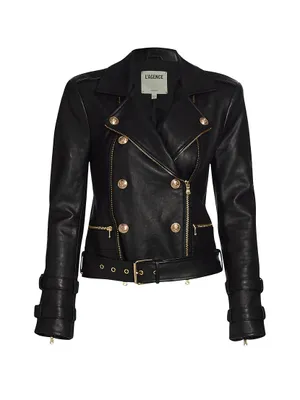 Billie Belted Leather Jacket