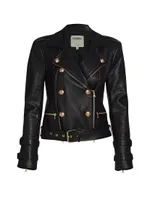 Billie Belted Leather Jacket