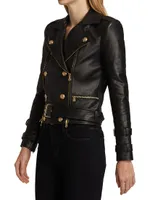 Billie Belted Leather Jacket