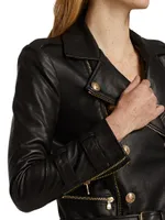 Billie Belted Leather Jacket