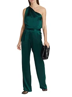 Wide-Leg Silk Trousers