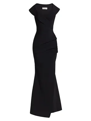 Cocoon Collar Trumpet Gown