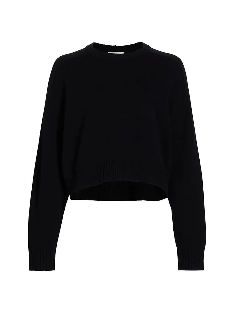 Bruzzi Crewneck Wool & Cashmere Cropped Sweater