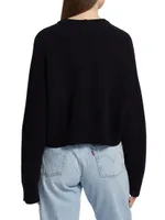 Bruzzi Crewneck Wool & Cashmere Cropped Sweater