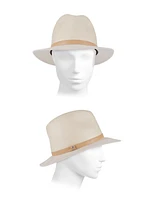 Floppy Brim Straw & Canvas Fedora