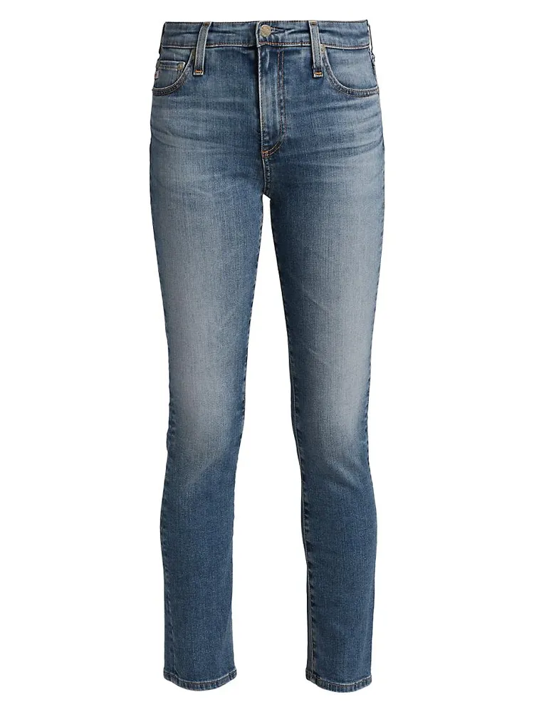 Mari High-Rise Stretch Straight-Leg Jeans