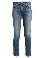 Mari High-Rise Stretch Straight-Leg Jeans