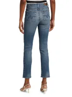 Mari High-Rise Stretch Straight-Leg Jeans