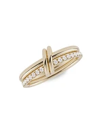 Ceres Deux 18K Yellow Gold & Diamond 2-Link Ring