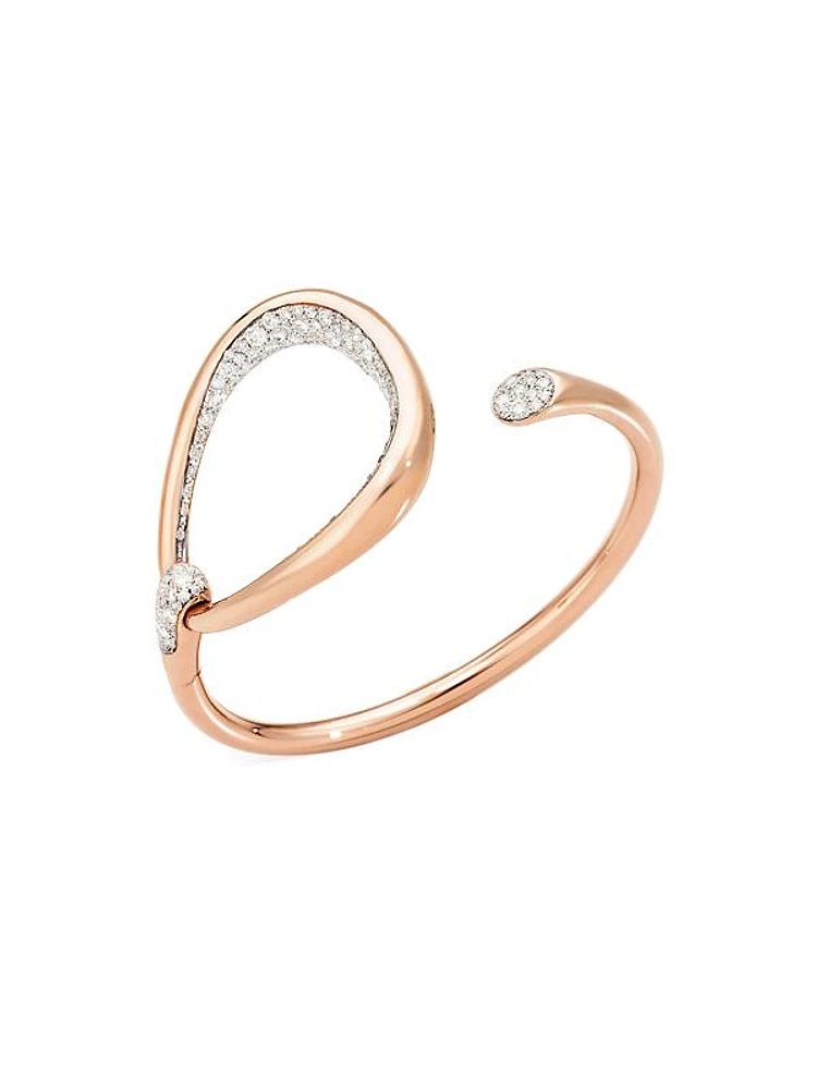 Fantina 18K Rose Gold & Diamond Cuff Bracelet