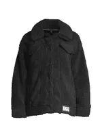 Frankie Faux Shearling Trucker Jacket