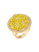 Mirage 18K Rose Gold, Yellow Citrine & 0.37 TCW Diamond Ring