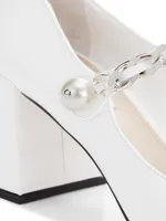 Patent Leather Square-Toe Mary Jane Pumps