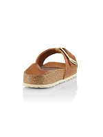 Madrid Big-Buckle Leather Sandals