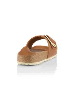 Madrid Big-Buckle Leather Sandals