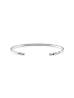 Unisex 7G Polished Sterling Silver Ribbon Bracelet