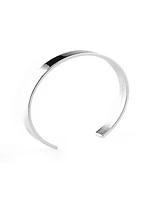 Unisex 21G Polished Sterling Silver Ribbon Bracelet