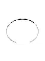 Unisex 21G Polished Sterling Silver Ribbon Bracelet