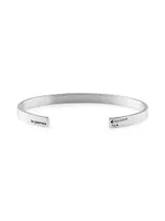 Unisex 15G Polished Sterling Silver Ribbon Bracelet