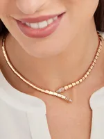 Serpenti Viper 18K Rose Gold & Diamond Necklace