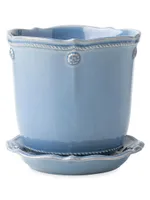 Berry & Thread 2-Piece Chambray Planter & Saucer Set