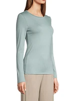 Soft Touch Crewneck Long-Sleeve Top