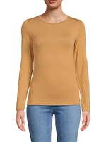 Soft Touch Crewneck Long-Sleeve Top