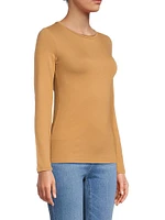 Soft Touch Crewneck Long-Sleeve Top