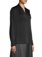 Nellie Silk-Satin Blouse