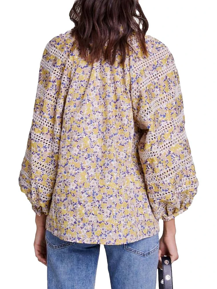 Patterned Embroidered Blouse