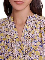 Patterned Embroidered Blouse