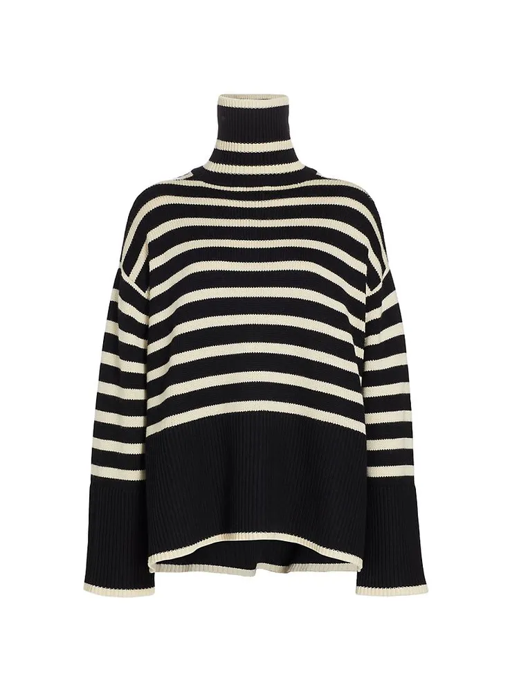 Signature Stripe Turtleneck Sweater