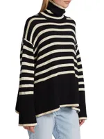 Signature Stripe Turtleneck Sweater