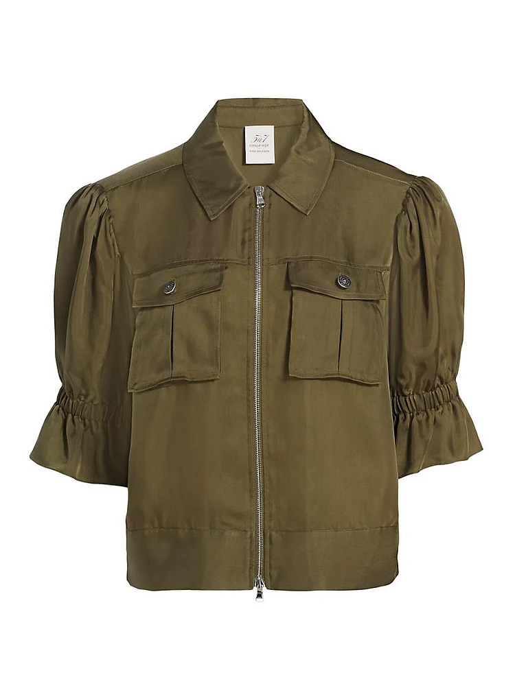 Holly Puff-Sleeve Utility Jacket