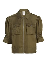 Holly Puff-Sleeve Utility Jacket