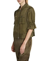 Holly Puff-Sleeve Utility Jacket