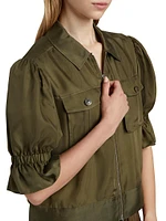 Holly Puff-Sleeve Utility Jacket