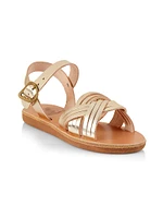 Baby's, Little Girl's & Electra Metallic Leather Sandals