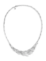 Bamboo Sterling Silver Collar Necklace