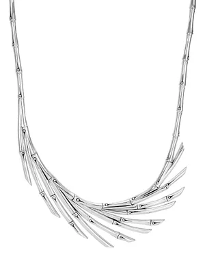 Bamboo Sterling Silver Collar Necklace