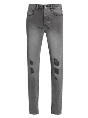 Chitch Distressed Stretch Slim-fit Jeans