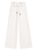 Metallic Thread Tweed Trousers