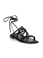 Calypso Ankle-Wrap Leather Sandals