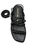 Calypso Ankle-Wrap Leather Sandals