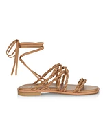 Calypso Ankle-Wrap Leather Sandals