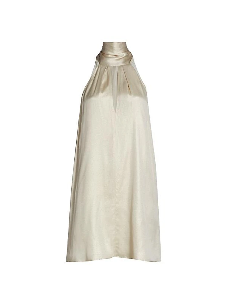 Puglia Metallic Silk Minidress